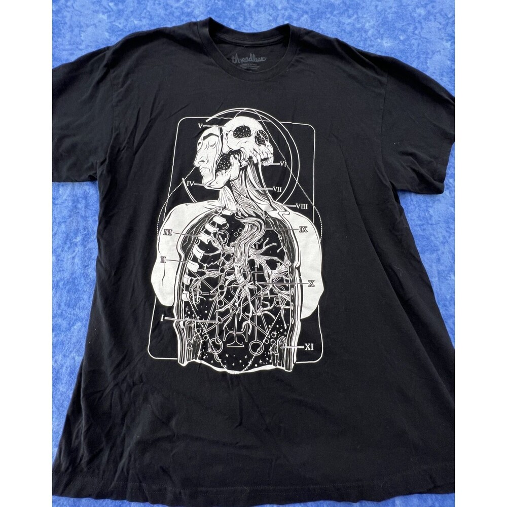 Threadless "Atypical Anatomy" by VonKowen Black T-Shirt Men's Size XL